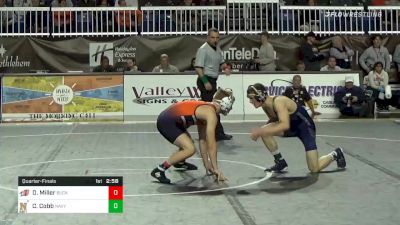 133 lbs Quarterfinal - Darren Miller, Bucknell vs Casey Cobb, Navy