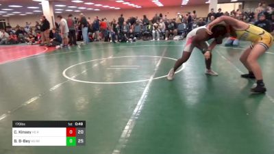 170 lbs Rr Rnd 1 - Caleb Kinsey, Team Round Up HS vs Brandon Bruce-Bey, Ragin Raisins Catawba HS