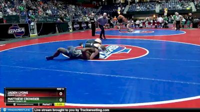 2A-215 lbs Quarterfinal - Matthew Crowder, Fannin County HS vs Jaden Lyons, Pierce County HS