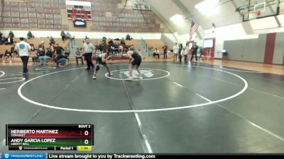 138 lbs Champ. Round 1 - Heriberto Martinez, Tonasket vs Andy Garcia Lopez, Liberty Bell