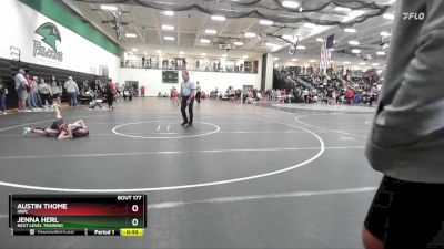 70 lbs Quarterfinal - Austin Thome, IAWC vs Jenna Herl, Next Level Training