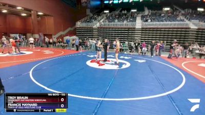 132 lbs 3rd Place Match - Troy Braun, Moorcroft Mat Masters Wrestling Club vs Francis Maynard, Touch Of Gold Wrestling Club