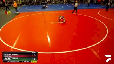 61 lbs Semifinal - Hunter Klepsa, Princeton vs Joe Rettmann, Hutchinson