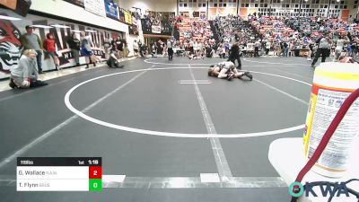 119 lbs Quarterfinal - Gavin Wallace, R.A.W. vs Talon Flynn, Brushy Wrestling Club