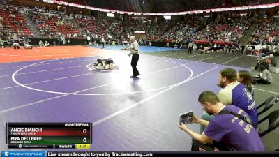 Girls 114 lbs Quarterfinal - Angie Bianchi, Two Rivers Girls vs Mya Delleree, Ozaukee Girls