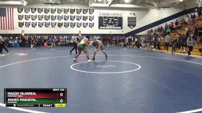 215 lbs Quarterfinal - Mason Vilarreal, Fremont Ross vs Romeo Magueyal, GlenOak