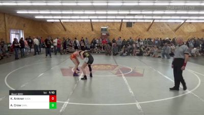 125 lbs Round Of 16 - Kaidence Ankner, Sugar Notch vs Aviana Crow, Carlisle