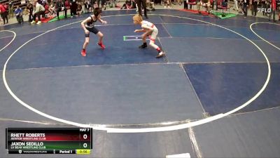 58 lbs Cons. Round 2 - Jaxon Sedillo, LV Bear Wrestling Club vs Rhett Roberts, Aviator Wrestling Club