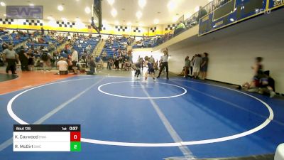 76-79 lbs Consolation - Kamden Caywood, HURRICANE WRESTLING ACADEMY vs Rocket McGirt, Salina Wrestling Club