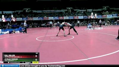 141 lbs Finals (2 Team) - Kyran Hagan, Ohio University vs Kal Miller, University Of Maryland