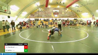 113 lbs Semifinal - Angel Sandoval, Cascade (Leavenworth) vs Daniel DePaz, Tonasket