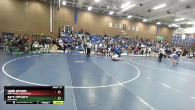 108 lbs Cons. Round 5 - Tate Mosher, Ridgeline vs Quin Dennis, Bear River Junior High