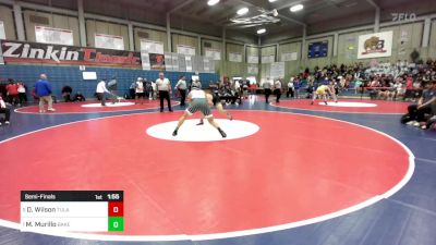 215 lbs Semifinal - Dominic Wilson, Tulare Union vs Michael Murillo, Bakersfield