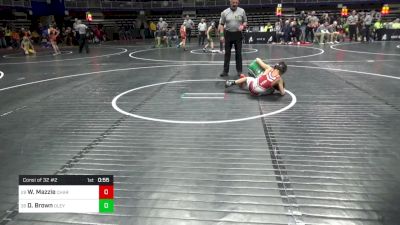 95 lbs Consi Of 32 #2 - Waylon Mazzie, Chartiers Houston vs Denaii Brown, Oley Valley