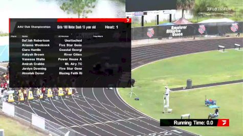 Youth Girls' 100m, Finals 1 - Age 13