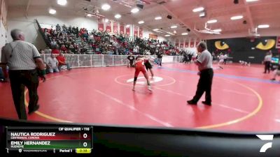 116 lbs Cons. Round 4 - Emily Hernandez, Hueneme vs Nautica Rodriguez, Centennial Corona