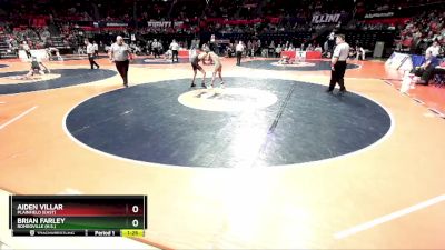 3A 120 lbs Cons. Round 2 - Aiden Villar, Plainfield (East) vs Brian Farley, Romeoville (H.S.)