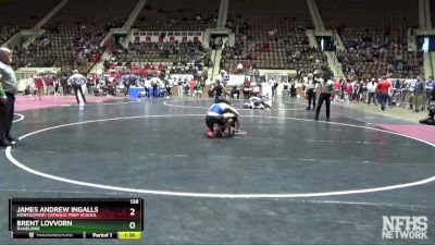 138 lbs Quarterfinal - JAMES ANDREW INGALLS, Montgomery Catholic Prep School vs Brent Lovvorn, Ranburne