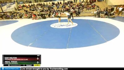 197 lbs Cons. Round 1 - Nidal Farah, Lakeland University vs Sam Melton, University Of Wisconsin-Eau Claire