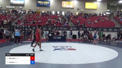 60 kg Quarters - Josiah Boyden, Backyard Bullies Wrestling Club vs Isaiah Jones, Oklahoma