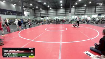 50 lbs Round 4 (6 Team) - Duncan Martland, NORTH CAROLINA WRESTLING FACTORY vs Jackson Sheets, GREAT NECK WC - GREEN