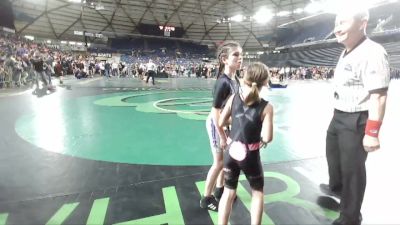 72 lbs Champ. Round 1 - Lanaia Selig, Sumner Panthers Jr. Wrestling vs Kassidy Davis, Wrestling Rhinos Wrestling Club