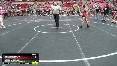 125 lbs Round 2 (6 Team) - Aaliah Guebara, Queens Of Mayhem vs Reese Anderson, Nebraska Wrestling Academy