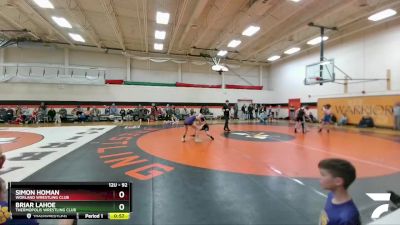 92 lbs Semifinal - Simon Homan, Worland Wrestling Club vs Briar Lahoe, Thermopolis Wrestling Club