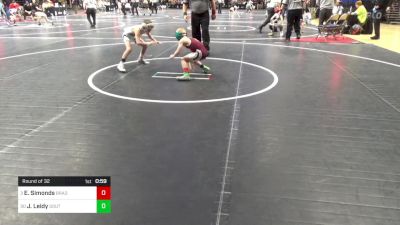 60 lbs Round Of 32 - Elijah Simonds, Bradford vs Jarren Leidy, Southern Huntingdon