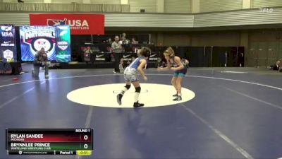 80 lbs Round 1 - Rylan Sandee, Michigan vs Brynnlee Prince, Whiteland Wrestling Club