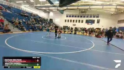 113 lbs Cons. Round 2 - Nathan Beltran, Top Of The Rock Wrestling Club vs Weston Haskell, Moorcroft Mat Masters Wrestling Club