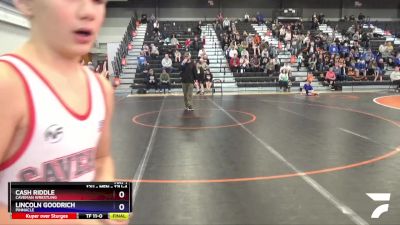 12U-4 lbs Rr1 - Cash Riddle, Caveman Wrestling vs Lincoln Goodrich, Pinnacle