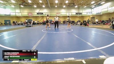 130-135 lbs Round 2 - Alyssa Dawson, Lebanon High School vs Emmy Begemann, FULTON