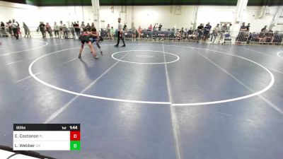 90 lbs Quarterfinal - Elijah Castanon, FL vs Loc Webber, OH