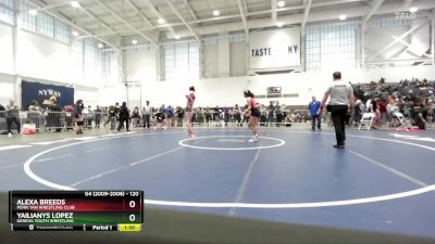 120 lbs Cons. Round 3 - Yailianys Lopez, Geneva Youth Wrestling vs Alexa Breeds, Penn Yan Wrestling Club