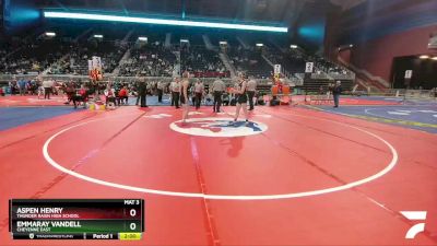 120 lbs Semifinal - Emmaray VanDell, Cheyenne East vs Aspen Henry, Thunder Basin High School