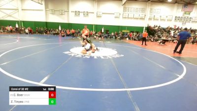 131 lbs Consi Of 32 #2 - Cyler Baer, Gouverneur vs Zachary Tinyes, Lynbrook