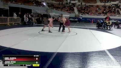 D1-215 lbs Quarterfinal - Aiden Ryan, Red Mountain vs Abel Garza, Shadow Ridge