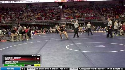 1A-126 lbs Quarterfinal - Corbin Reisz, Logan-Magnolia vs Dawson Schmit, Wapsie Valley