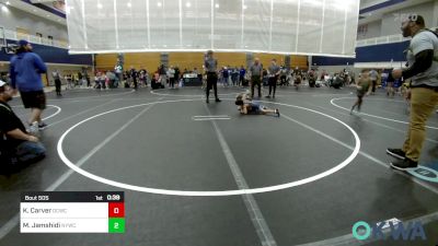 52 lbs Quarterfinal - Kamdyn Carver, Deer Creek Wrestling Club vs Milo Jamshidi, Newcastle Youth Wrestling