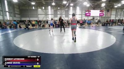 57 lbs Champ. Round 2 - Everest Leydecker, AZ vs Aubree Graves, ID