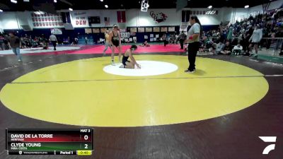 150 lbs Cons. Round 3 - David De La Torre, Heritage vs Clyde Young, Mira Costa