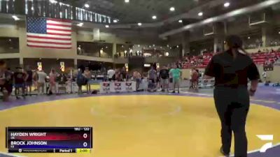 120 lbs Cons. Round 5 - Hayden Wright, OK vs Brock Johnson, KS