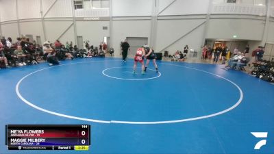 144 lbs Round 2 (4 Team) - Me`ya Flowers, Arkansas Silver vs Maggie Milbery, North Carolina