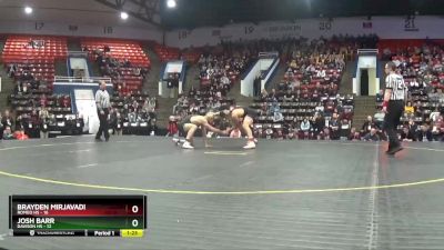 215 lbs Quarterfinals (8 Team) - Brayden Mirjavadi, Romeo HS vs Josh Barr, Davison HS