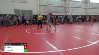 102-112 lbs Quarterfinal - Leah Marine, OH vs Cami Krzciuk, MI