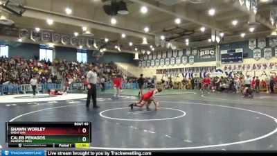 132 lbs Quarterfinal - Shawn Worley, Great Oak vs Caleb Penagos, Murrieta Mesa