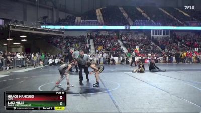 85 lbs Quarterfinal - Grace Mancuso, Hays vs Luci Miles, Paola Wrestling Club