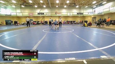 90 lbs Round 1 - Gavin Youngblood, Pleasant Hill Youth Wrestling vs Case Lauf, Tri-Cap Wrestling Club