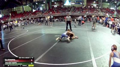 70 lbs Cons. Round 3 - Vincent Keefe, Hawks Wrestling Club (Lincoln) vs Eli Edwards, Boone Central Cardinals